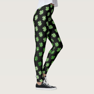 St. Patrick's Day Glitzer Leggings drucken
