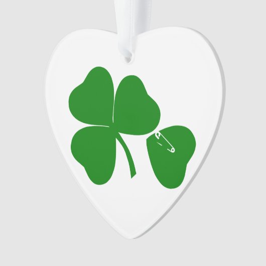 St Patrick's Day - Glück 3+1 = 4 Ornament (Vorderseite)