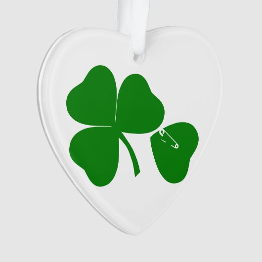 St Patrick's Day - Glück 3+1 = 4 Ornament (Vorderseite)