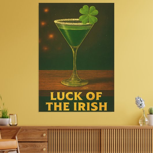 St. Patrick's Day Glück des irischen Kleeblatt-Mar Leinwanddruck (Insitu (Wohnzimmer))