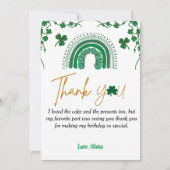 St Patrick's Day Glück eines Geburtstages Dankesch Einladung (Vorderseite)