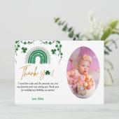 St Patrick's Day Glück eines Geburtstages Dankesch Einladung (Stehend Vorderseite)