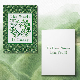 St. Patrick's Day Glück gehabt, Krankenschwestern  Karte