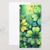 St. Patrick's Day Glück - Wasserfarben Shamrocks � (Vorne/Hinten)