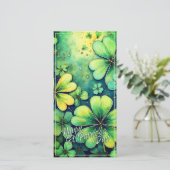 St. Patrick's Day Glück - Wasserfarben Shamrocks � (Stehend Vorderseite)