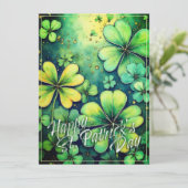St. Patrick's Day Glück - Wasserfarben Shamrocks � (Stehend Vorderseite)