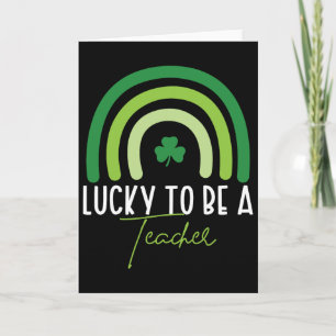 St Patricks Day Glücklich Als Lehrer Zu Sein Regen Karte