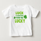 St. Patrick's Day, glücklich, du glaubst glücklich Baby T-shirt (Vorderseite)