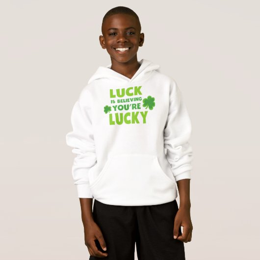 St. Patrick's Day, glücklich, du glaubst glücklich Hoodie (Vorne ganz)