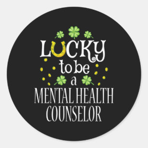 St. Patrick's Day Glücklich, ein Berater für psych Runder Aufkleber