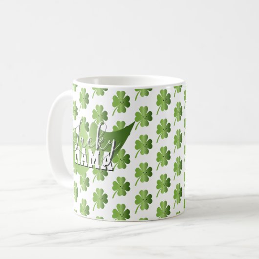 St Patricks Day Glückliche Mutter Kaffeetasse (Vorderseite Links)