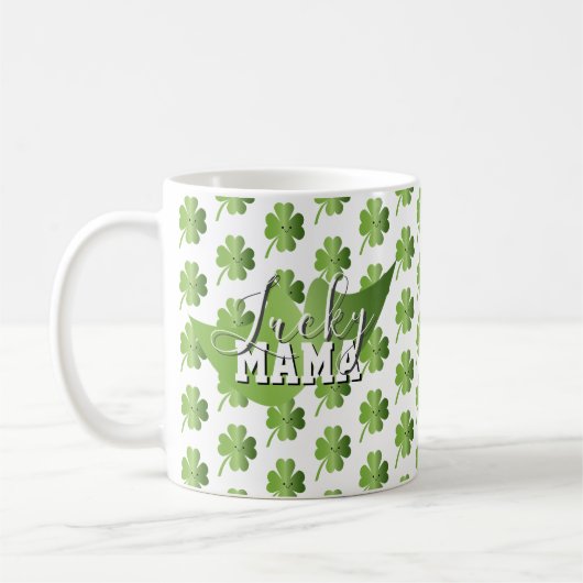 St Patricks Day Glückliche Mutter Kaffeetasse (Links)