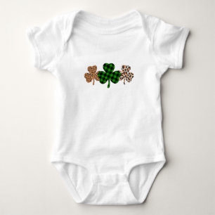 St Patricks Day Glücklicher Irischer Grüner Karier Baby Strampler