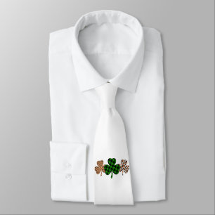 St Patricks Day Glücklicher Irischer Grüner Karier Krawatte