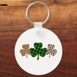St Patricks Day Glücklicher Irischer Grüner Karier Schlüsselanhänger