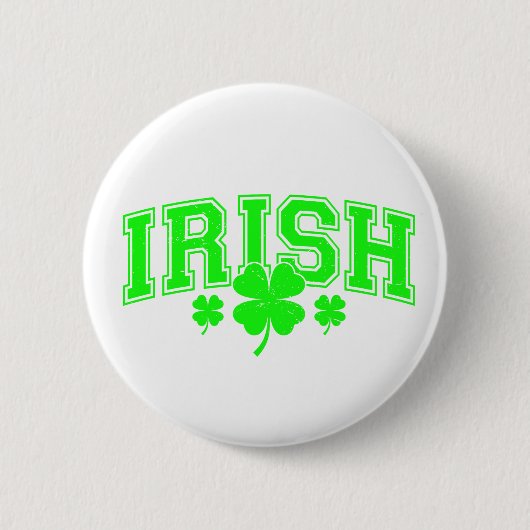 St. Patricks Day Glücklicher irischer Stil Button (Vorderseite)