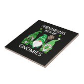 St Patricks Day Glücklicher Shamrock Leopard Fliese (Seite)