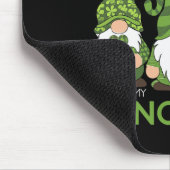 St Patricks Day Glücklicher Shamrock Leopard Gnome Mousepad (Ecke)