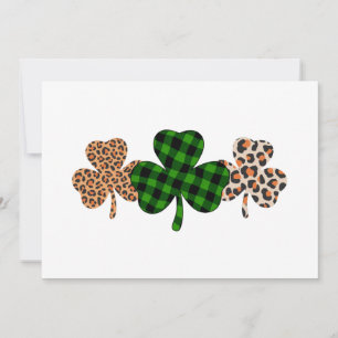 St. Patricks Day Glückliches Irisches Grün Kariert Einladung