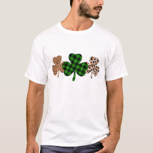 St Patricks Day Glückliches Irisches Grün Kariert  T-Shirt