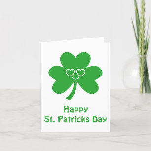 St. Patrick's Day Glückliches Lächeln Shamrock Kle Feiertagskarte