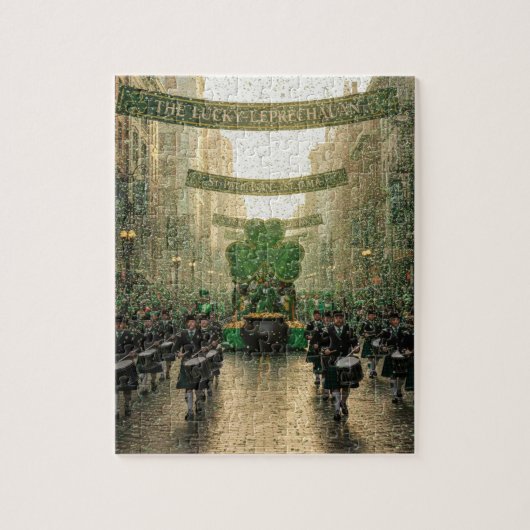 St. Patrick's Day – Glücksbringer Kobold Hut Puzzle (Vertikal)