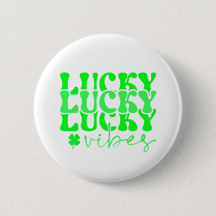 St. Patricks Day Glücksgrün stilvoll Button