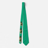 St. Patricks Day Glückskatze Grün  Krawatte (Rückseite)