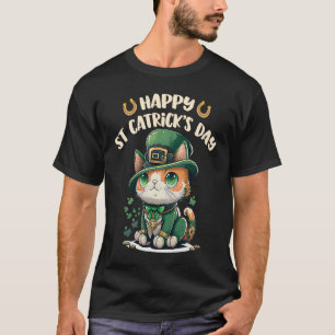 St. Patricks Day Glückskatze  St Catricks Day Iris T-Shirt