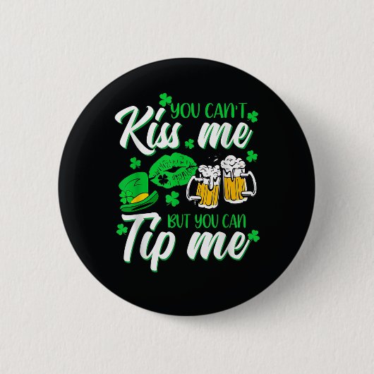 St. Patricks Day Glücksklee Button (Vorderseite)