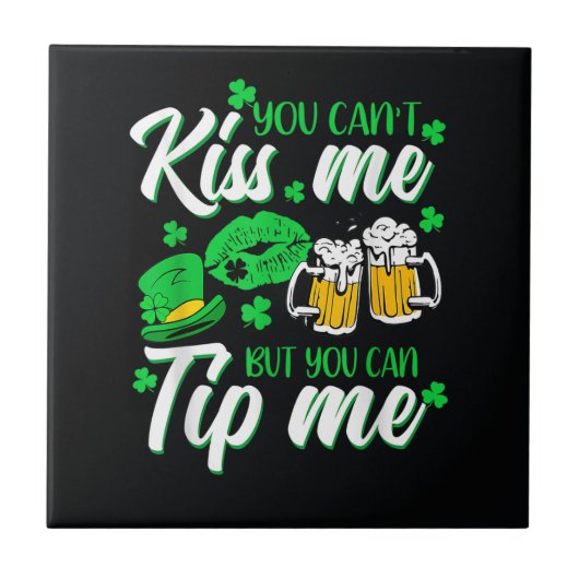 St. Patricks Day Glücksklee Fliese (Vorderseite)