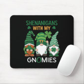 St Patricks Day Glücksklee Leopard Gnome Iris Mousepad (Mit Mouse)