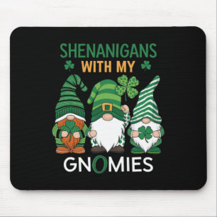 St Patricks Day Glücksklee Leopard Gnome Iris Mousepad