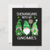 St Patricks Day Glücksklee Leopard Karte (Vorderseite)