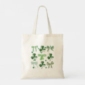 St. Patrick's Day Glücksklee und Schleife Tragetasche (Rückseite)