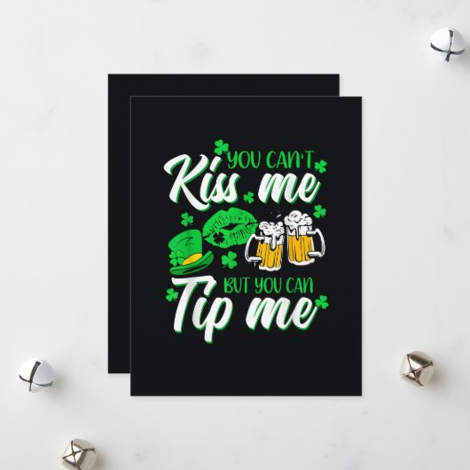 St. Patricks Day Glückskleeblatt Feiertagskarte (Vorderseite/Rückseite Beispiel)