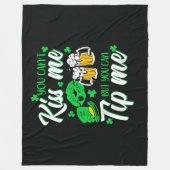 St. Patricks Day Glückskleeblatt Fleecedecke (Vorderseite)