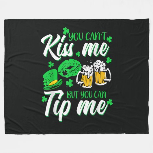 St. Patricks Day Glückskleeblatt Fleecedecke (Vorderseite (Horizontal))