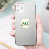 St. Patrick's Day Glückskleeblatt-Gnom  Aufkleber (Telefon)