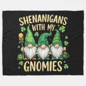 St. Patricks Day Glückskleeblatt Gnom Fleecedecke (Vorderseite (Horizontal))