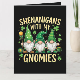 St. Patricks Day Glückskleeblatt Gnom Karte