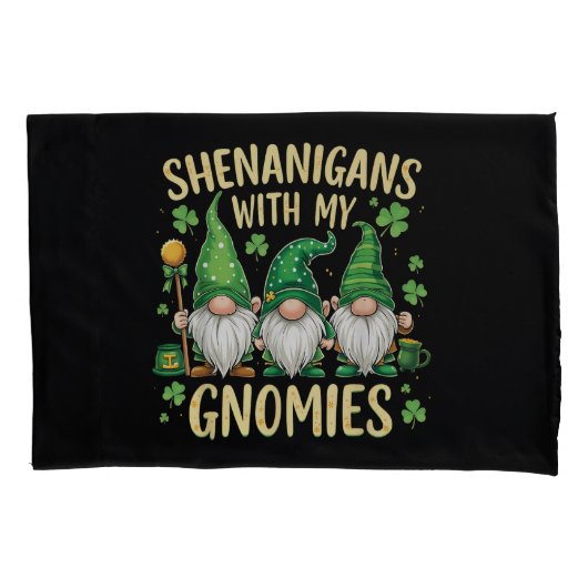 St. Patricks Day Glückskleeblatt Gnom  Kissenbezug (Vorderseite)