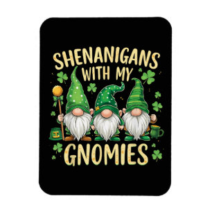 St. Patricks Day Glückskleeblatt-Gnom Magnet