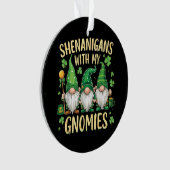 St. Patrick's Day Glückskleeblatt Gnom Ornament (Vorderseite)