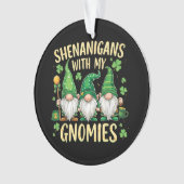 St. Patrick's Day Glückskleeblatt Gnom Ornament (Vorderseite)