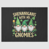 St. Patricks Day Glückskleeblatt-Gnom Seidenpapier (Vorderseite)