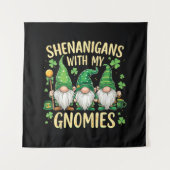 St. Patricks Day Glückskleeblatt Gnom Wandteppich (Vorderseite)