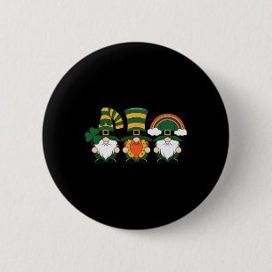 St Patricks Day Glückskleeblatt Irische Gnome Iris Button