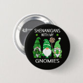 St Patricks Day Glückskleeblatt Leopard Button (Vorne & Hinten)
