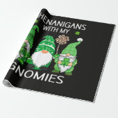 St Patricks Day Glückskleeblatt Leopard Geschenkpapier (Ungerollt)